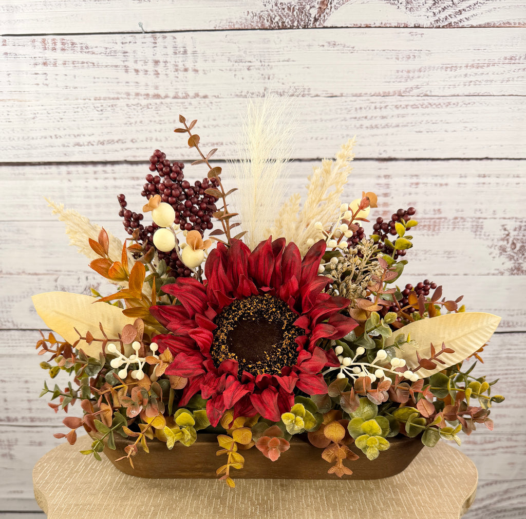 Burgundy Fields Fall Floral Arrangement