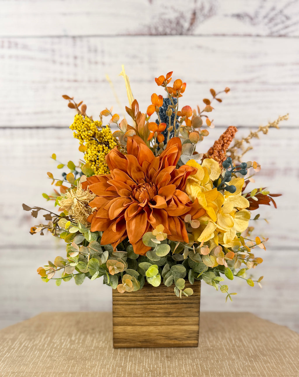 Amber Bloom Fall Floral Arrangement