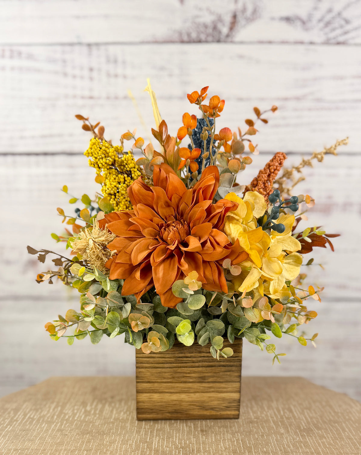 Amber Bloom Fall Floral Arrangement