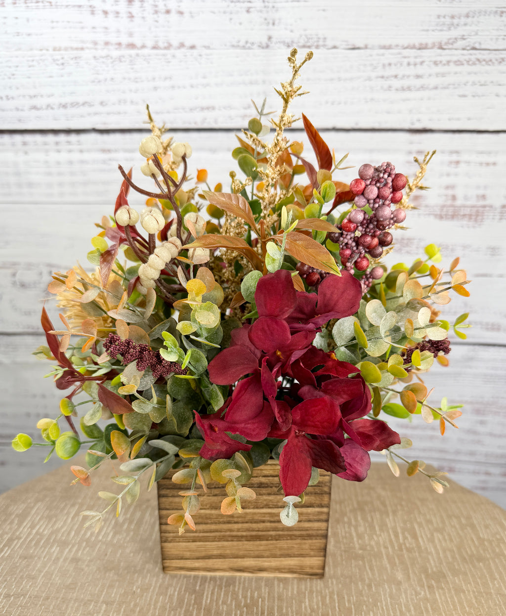 Autumn Merlot - Burgundy Fall Floral Arrangement