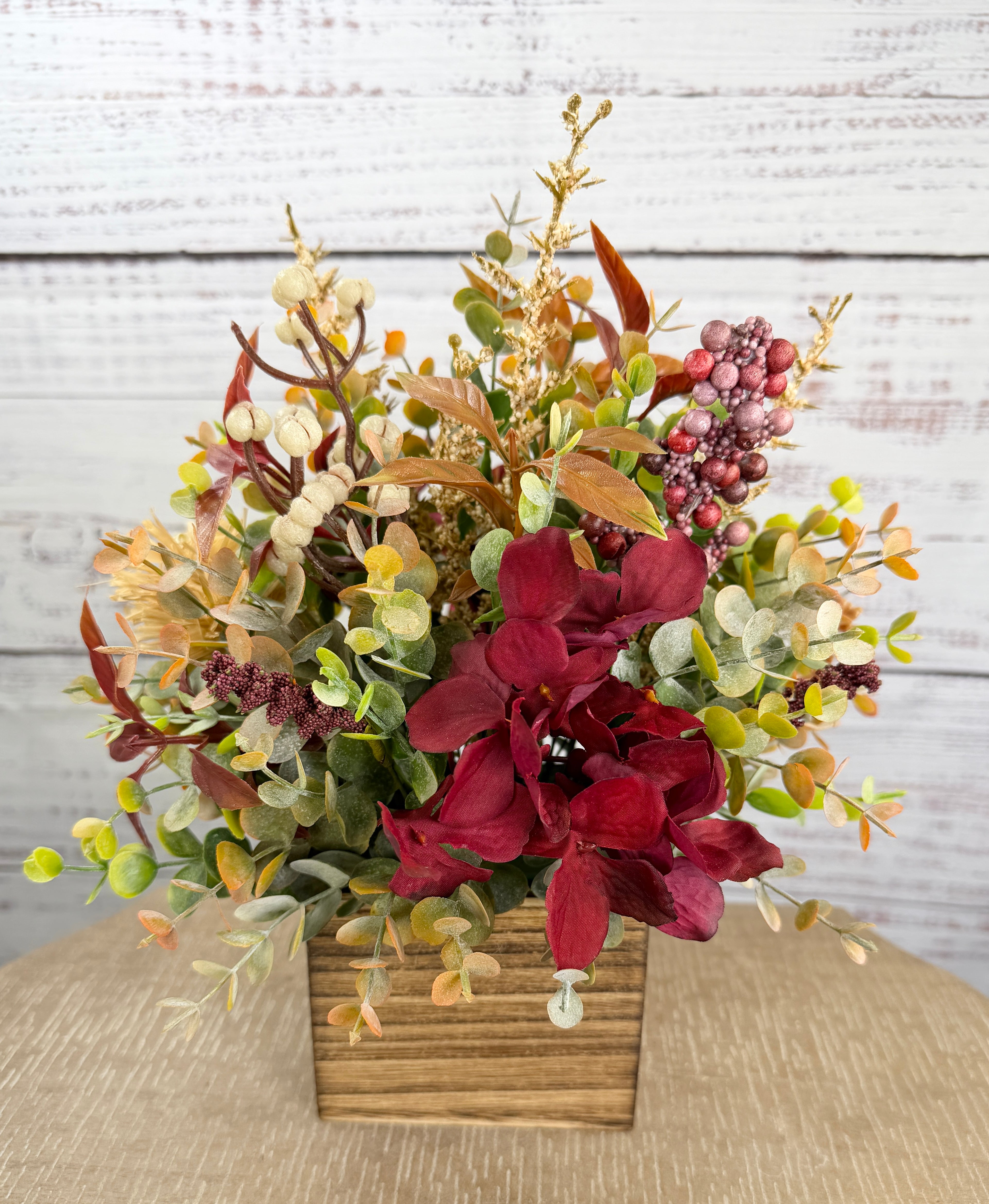 Autumn Merlot - Burgundy Fall Floral Arrangement