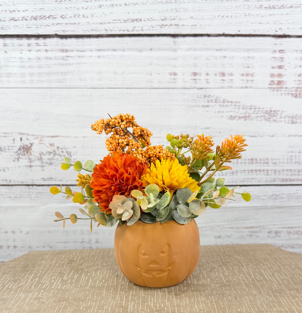 Jack’s Harvest Fall Pumpkin Floral Arrangement
