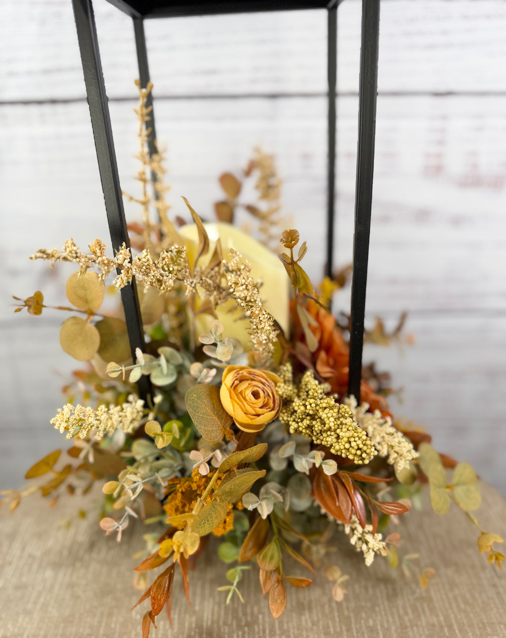 Autumn Glow Lantern Floral Arrangement – 2N