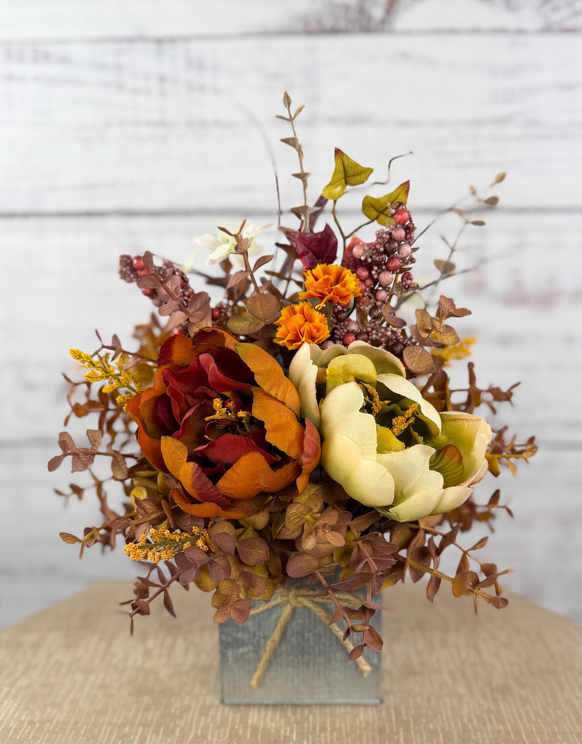 Copper & Sage Fall Floral Arrangement