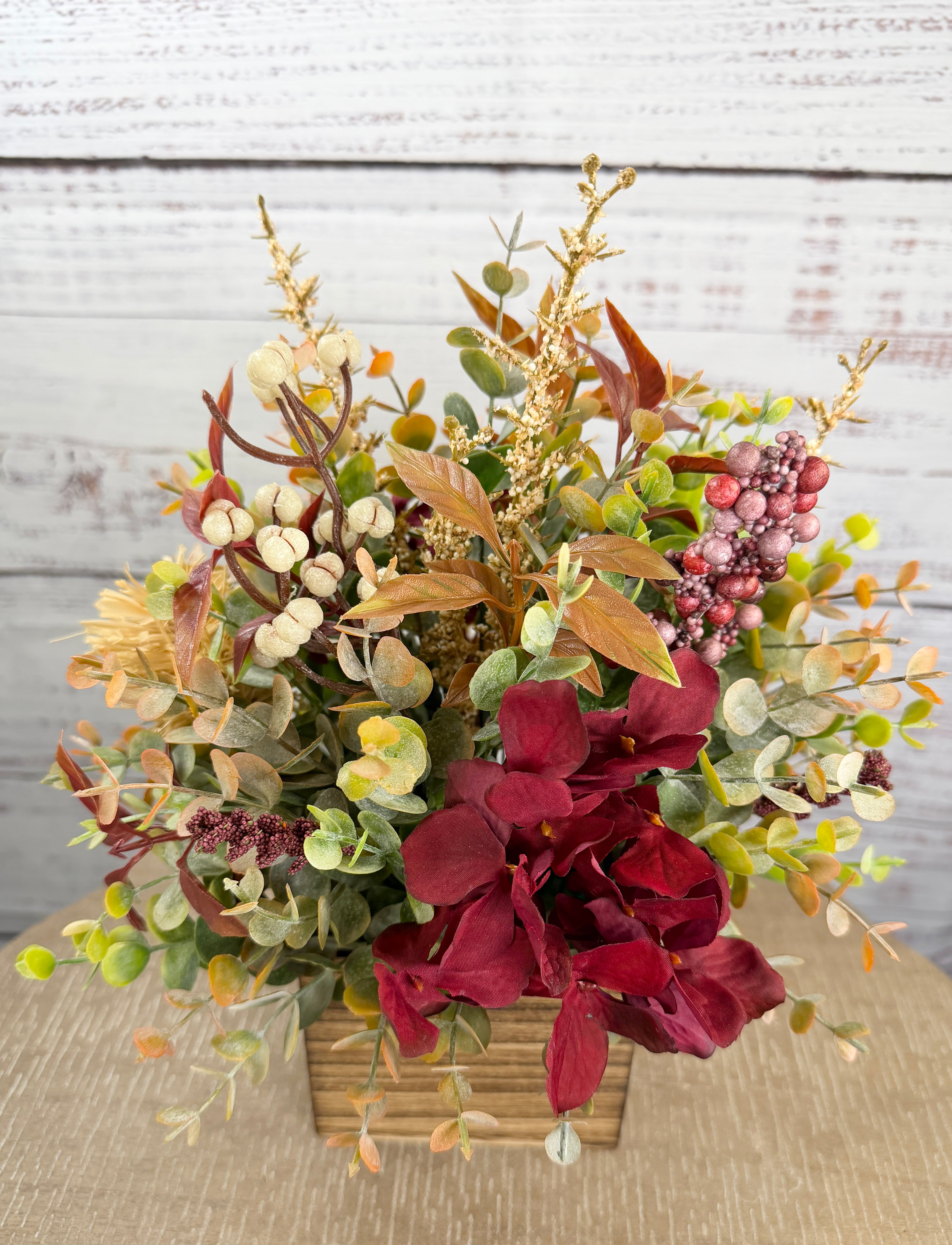 Autumn Merlot - Burgundy Fall Floral Arrangement