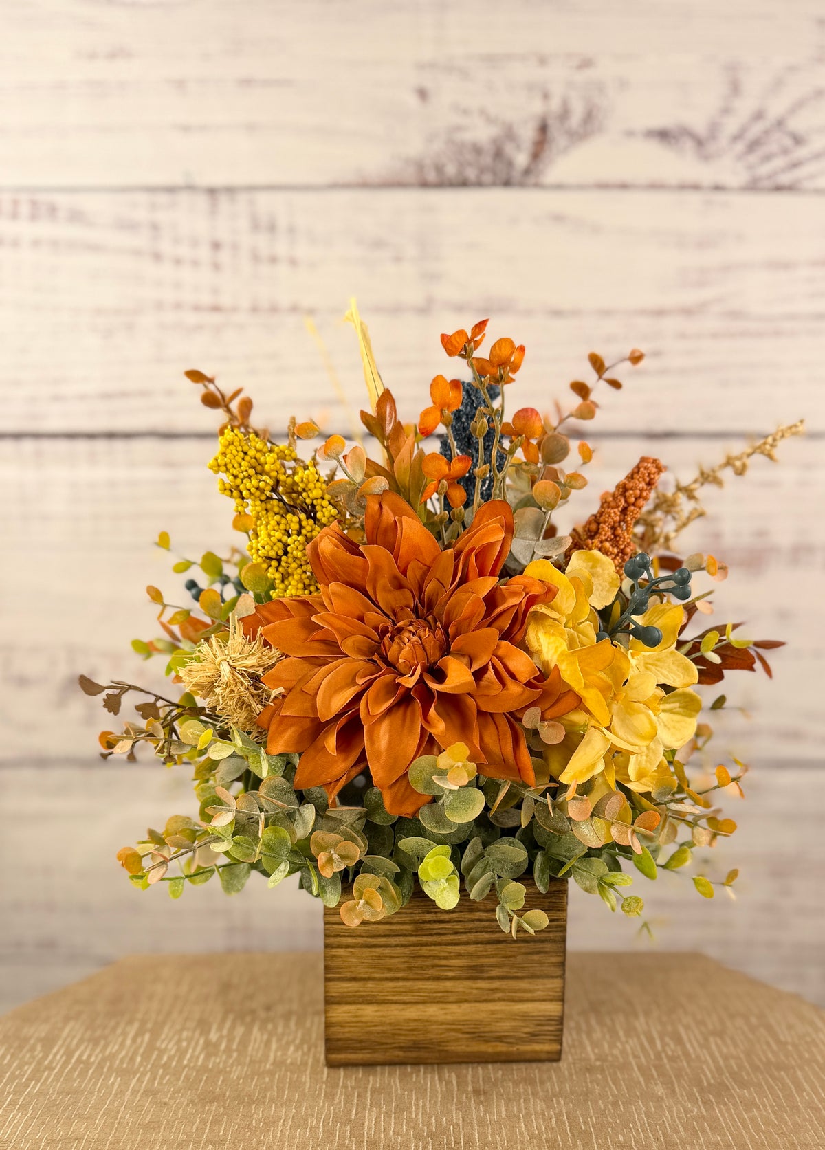 Amber Bloom Fall Floral Arrangement