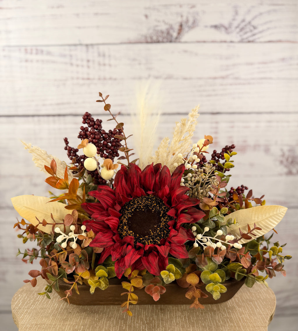 Burgundy Fields Fall Floral Arrangement