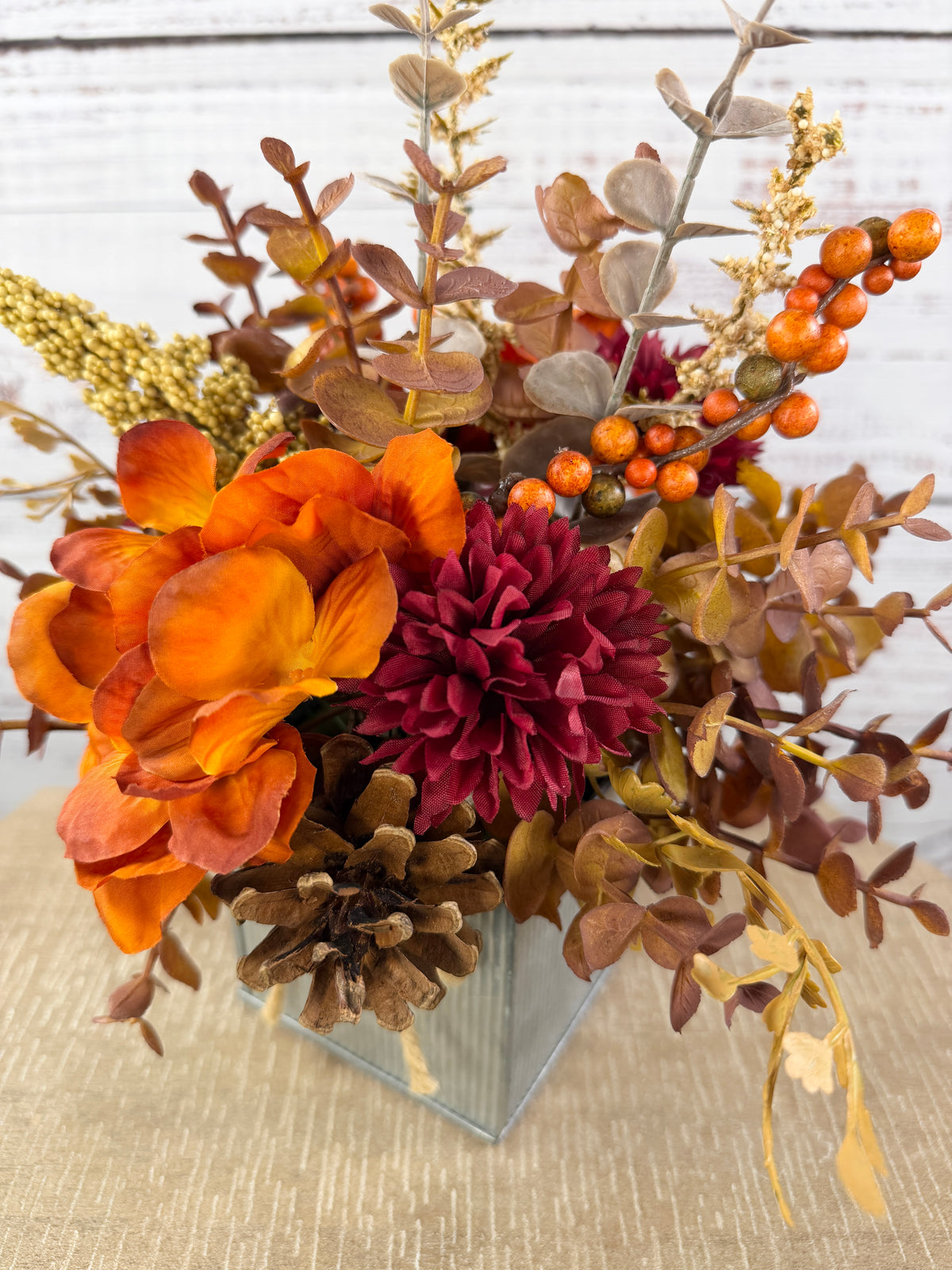Cider & Crimson Fall Floral Arrangement