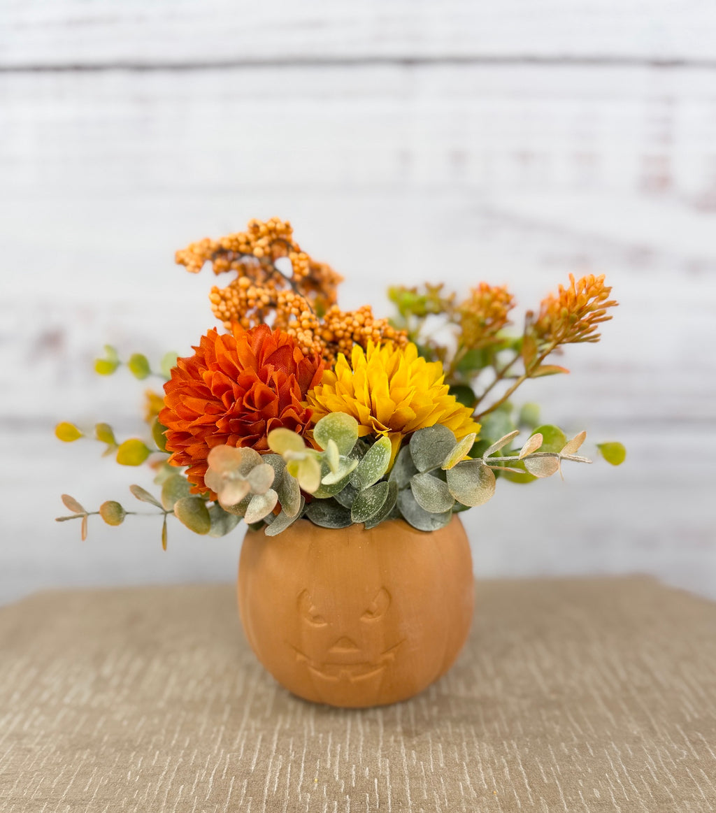 Jack’s Harvest Fall Pumpkin Floral Arrangement