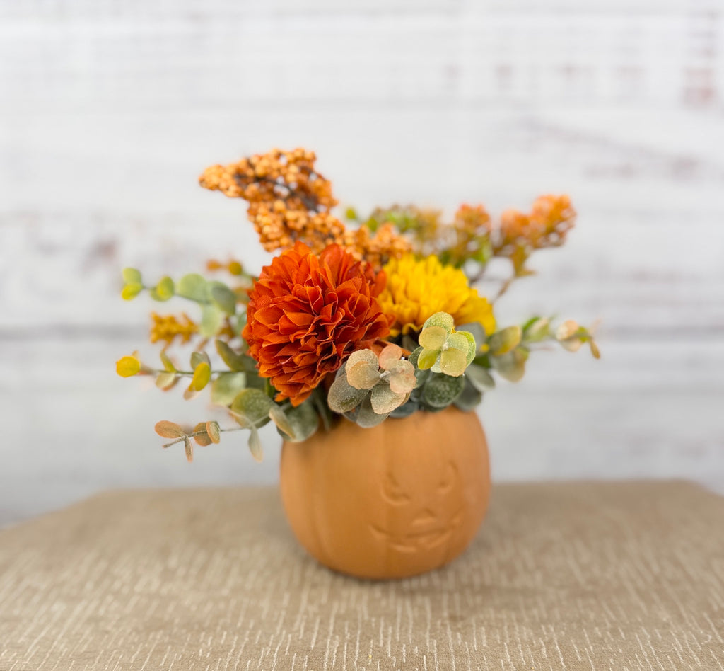 Jack’s Harvest Fall Pumpkin Floral Arrangement