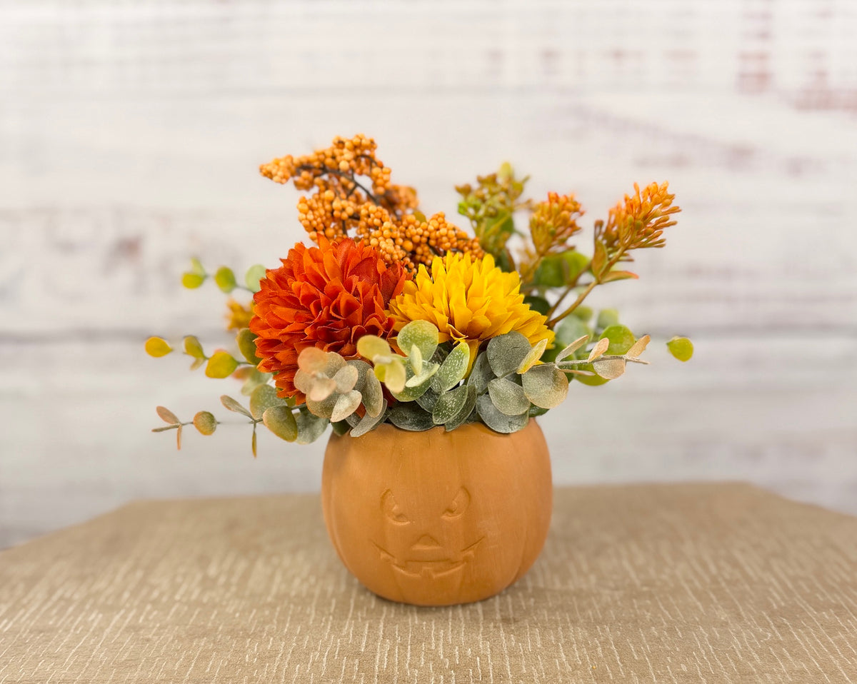Jack’s Harvest Fall Pumpkin Floral Arrangement