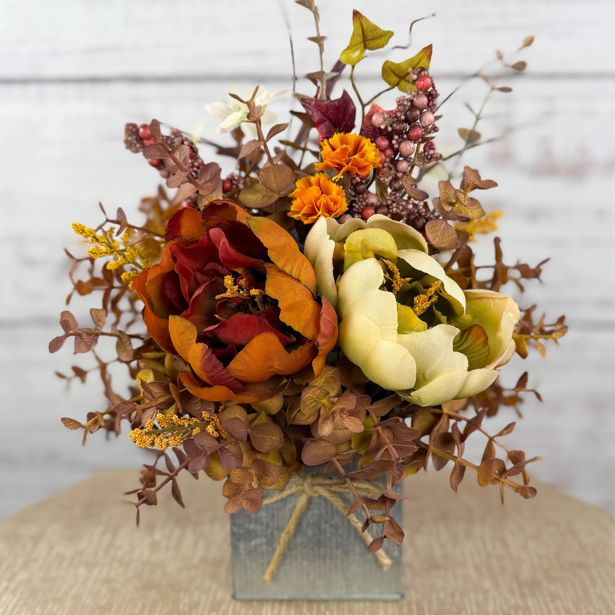 Copper & Sage Fall Floral Arrangement