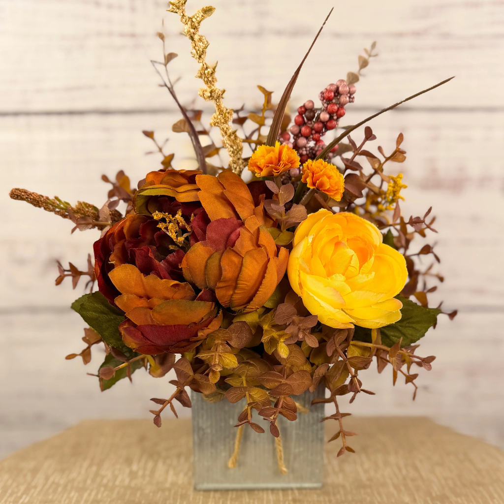 Honey & Rust Fall Floral Arrangement