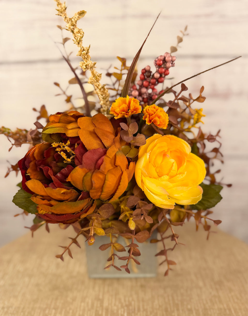 Honey & Rust Fall Floral Arrangement