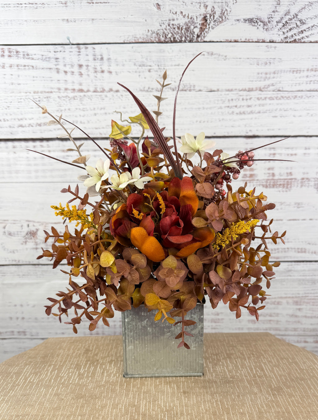 Copper & Sage Fall Floral Arrangement