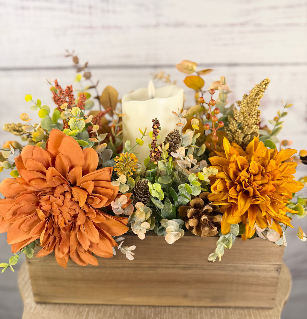 Autumn Hearthlight Fall Candle Centerpiece