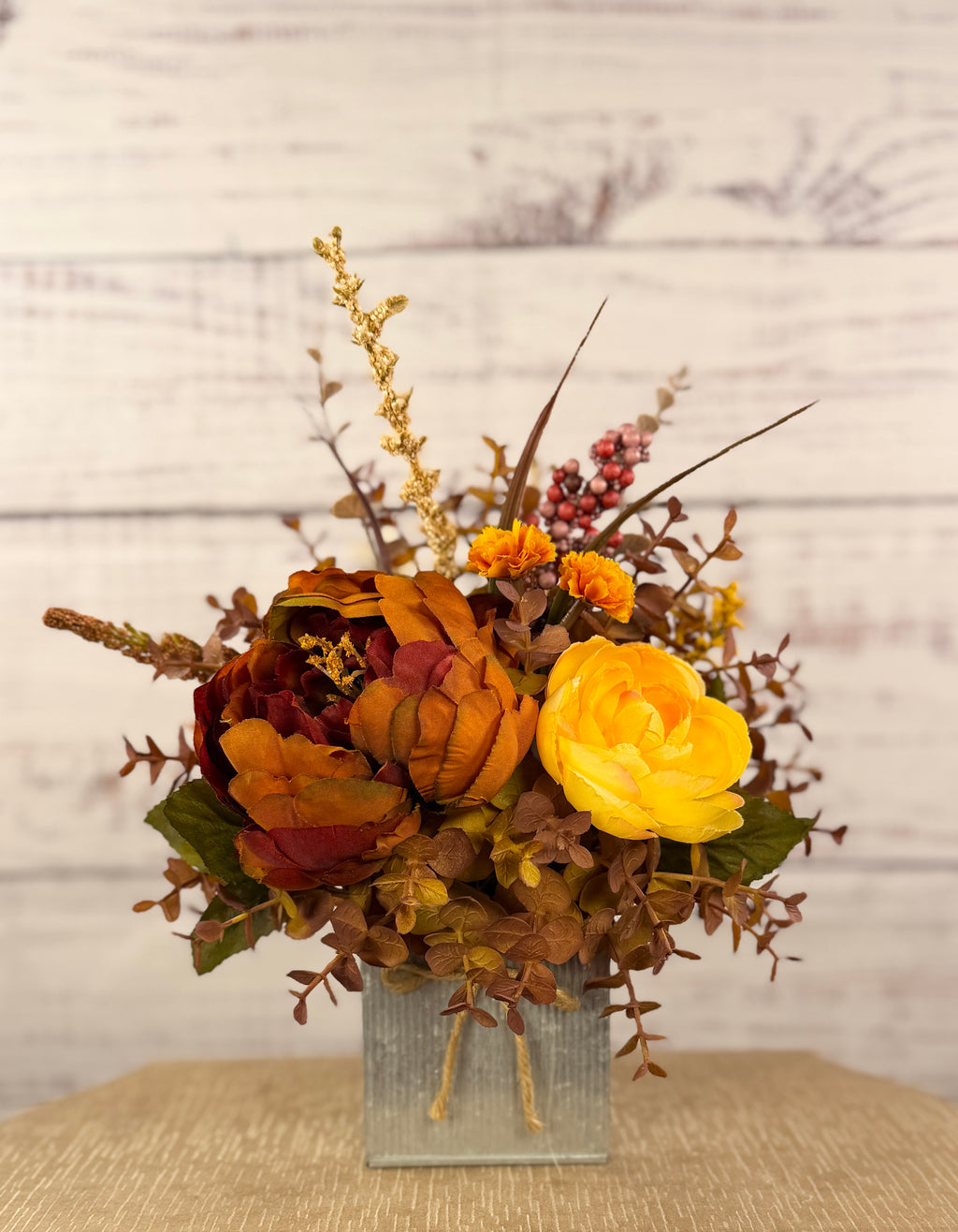 Honey & Rust Fall Floral Arrangement