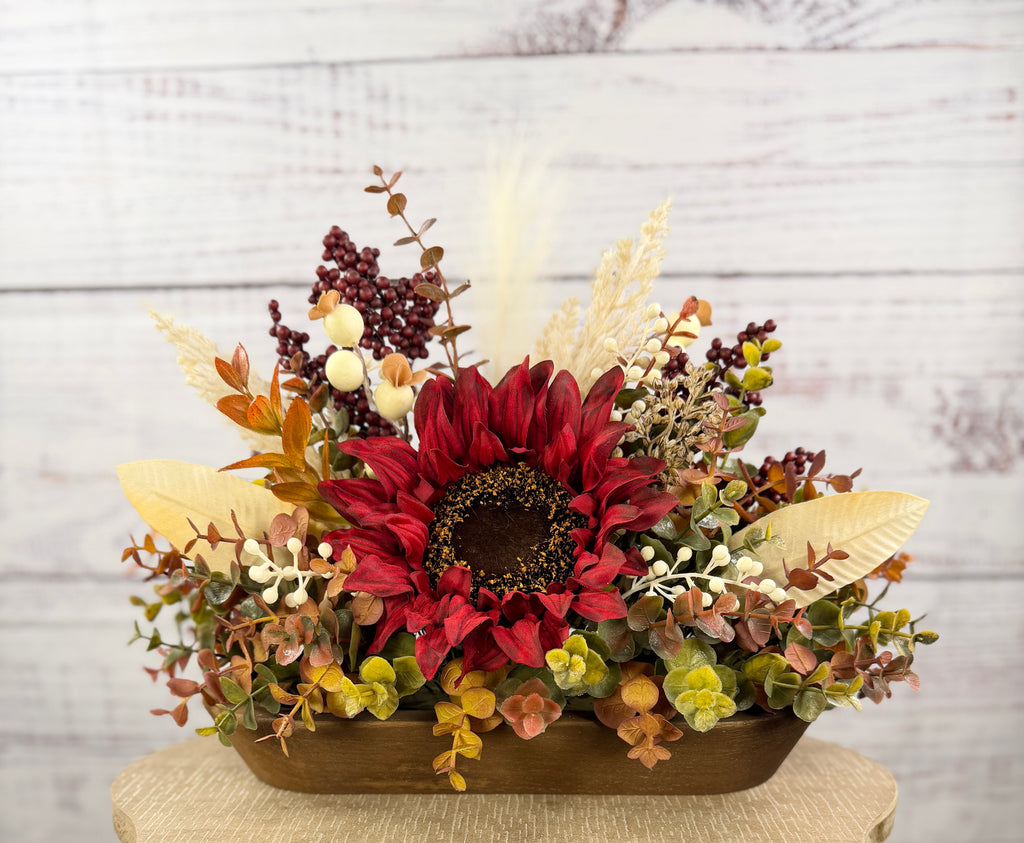 Burgundy Fields Fall Floral Arrangement