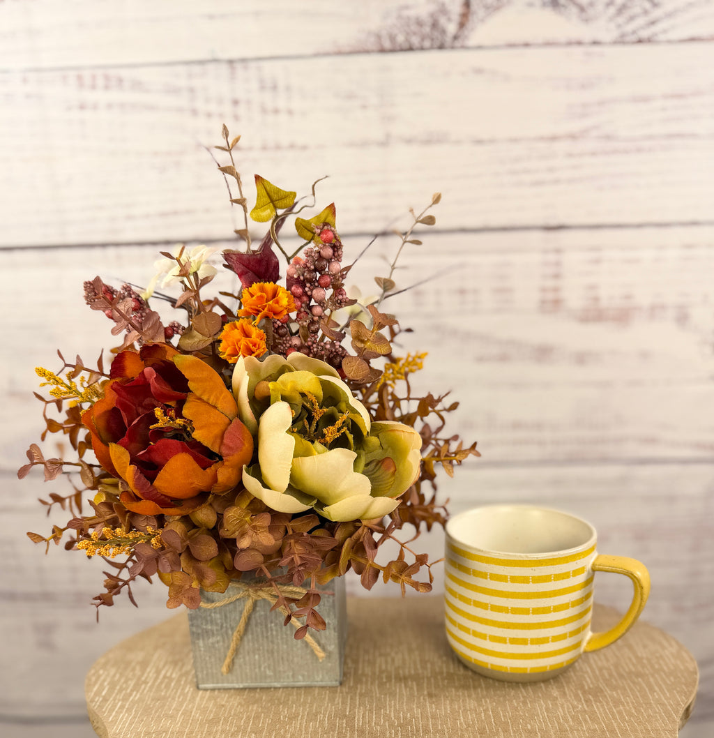 Copper & Sage Fall Floral Arrangement