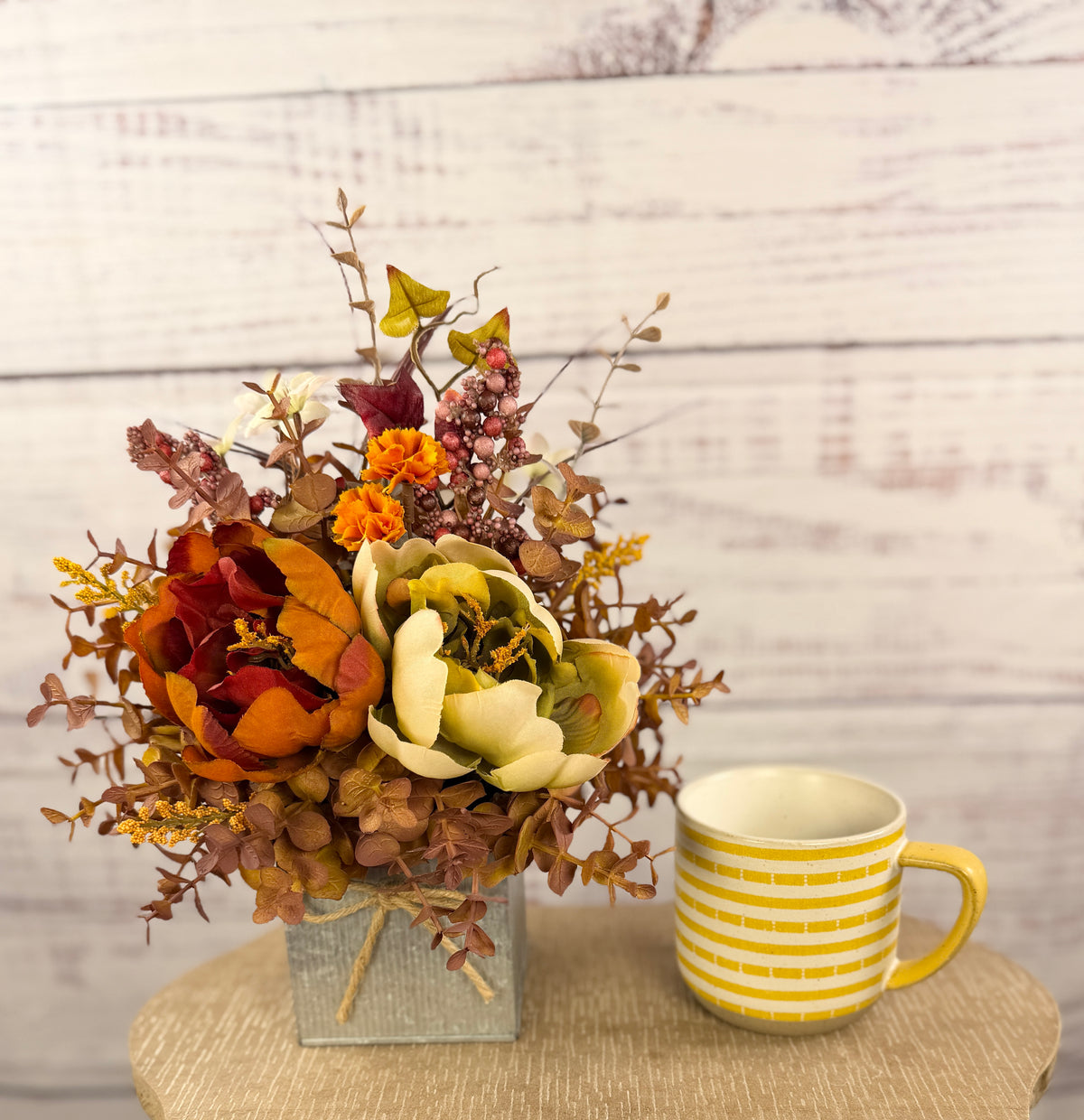 Copper & Sage Fall Floral Arrangement