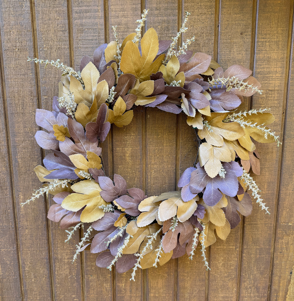 Muted Harvest Fall Leaf Wreath – 28.5”