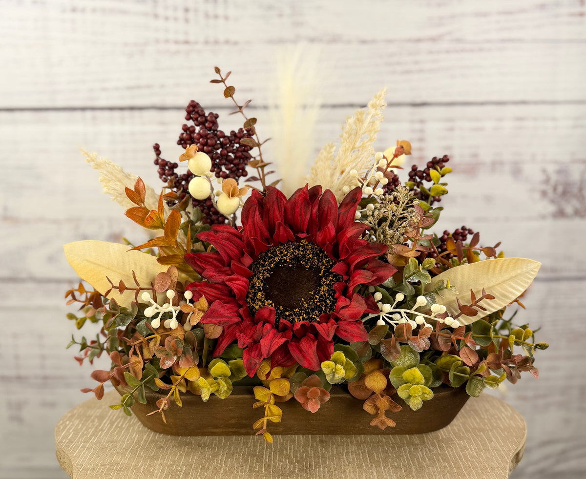 Burgundy Fields Fall Floral Arrangement