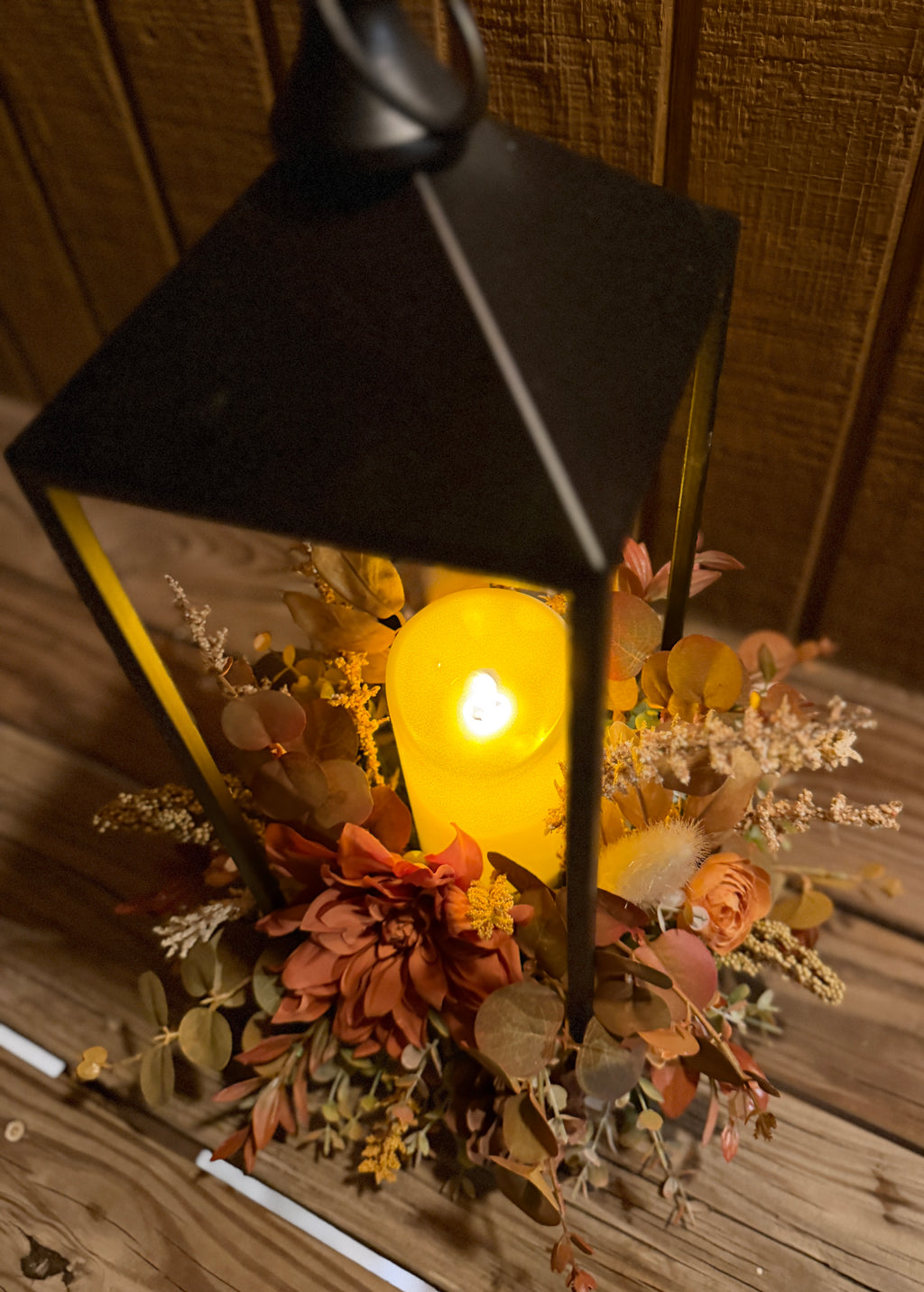 Autumn Glow Lantern Floral Arrangement – 2N