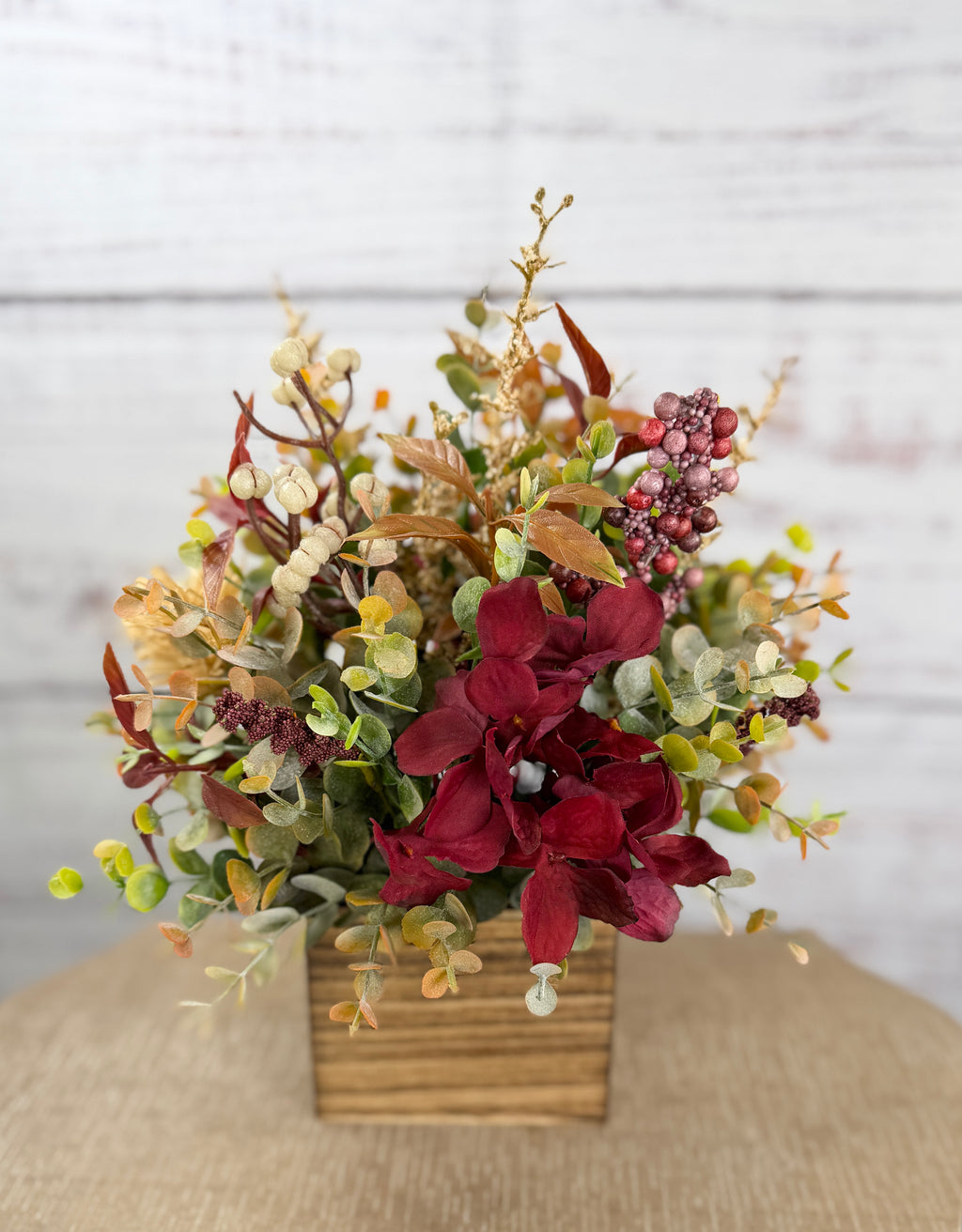 Autumn Merlot - Burgundy Fall Floral Arrangement