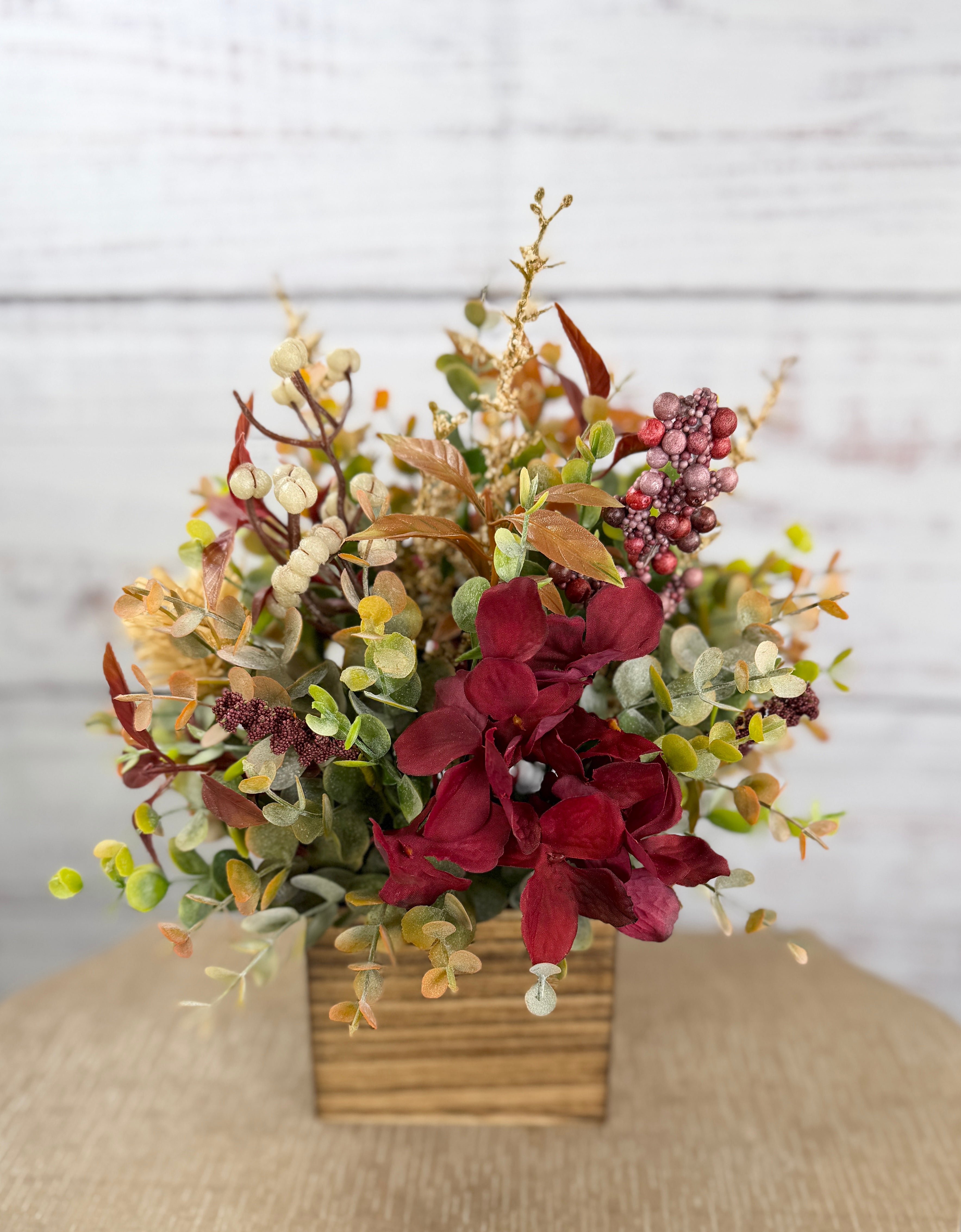 Autumn Merlot - Burgundy Fall Floral Arrangement