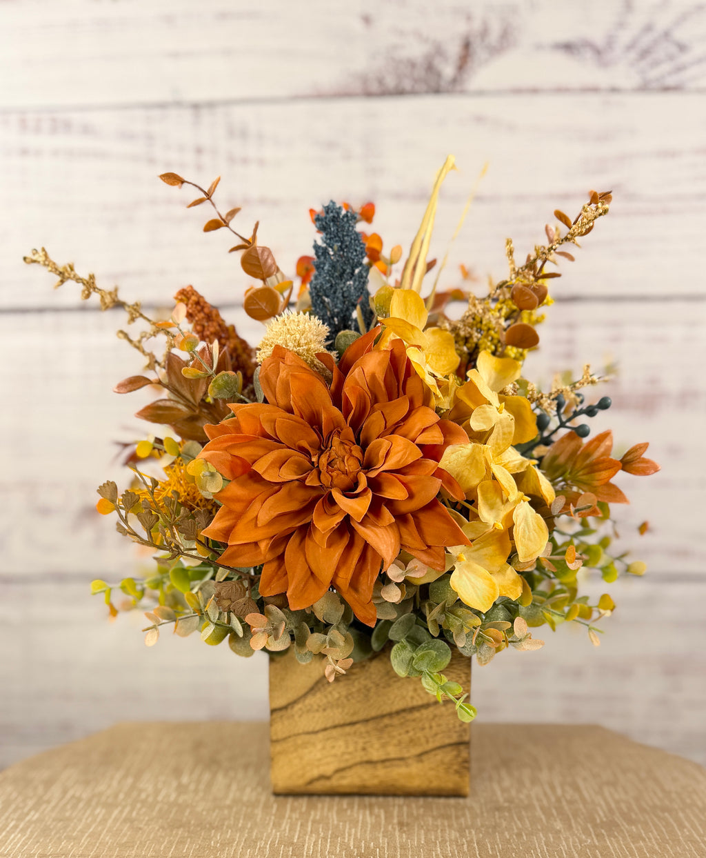 Amber Bloom Fall Floral Arrangement