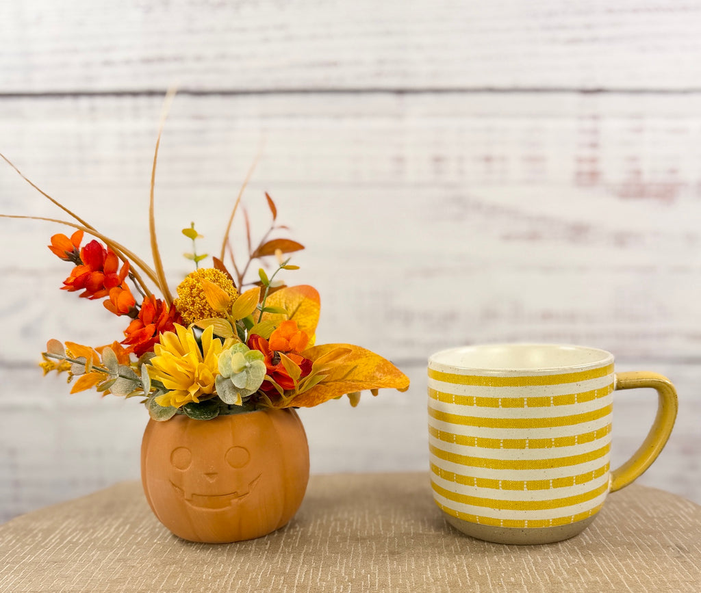 Pumpkin Sunshine – Fall Pumpkin Floral Arrangement
