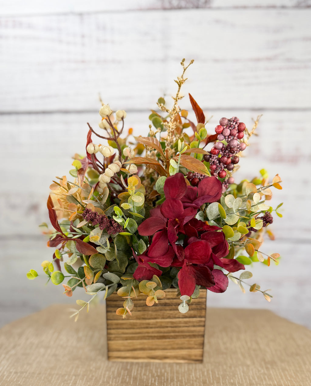 Autumn Merlot - Burgundy Fall Floral Arrangement