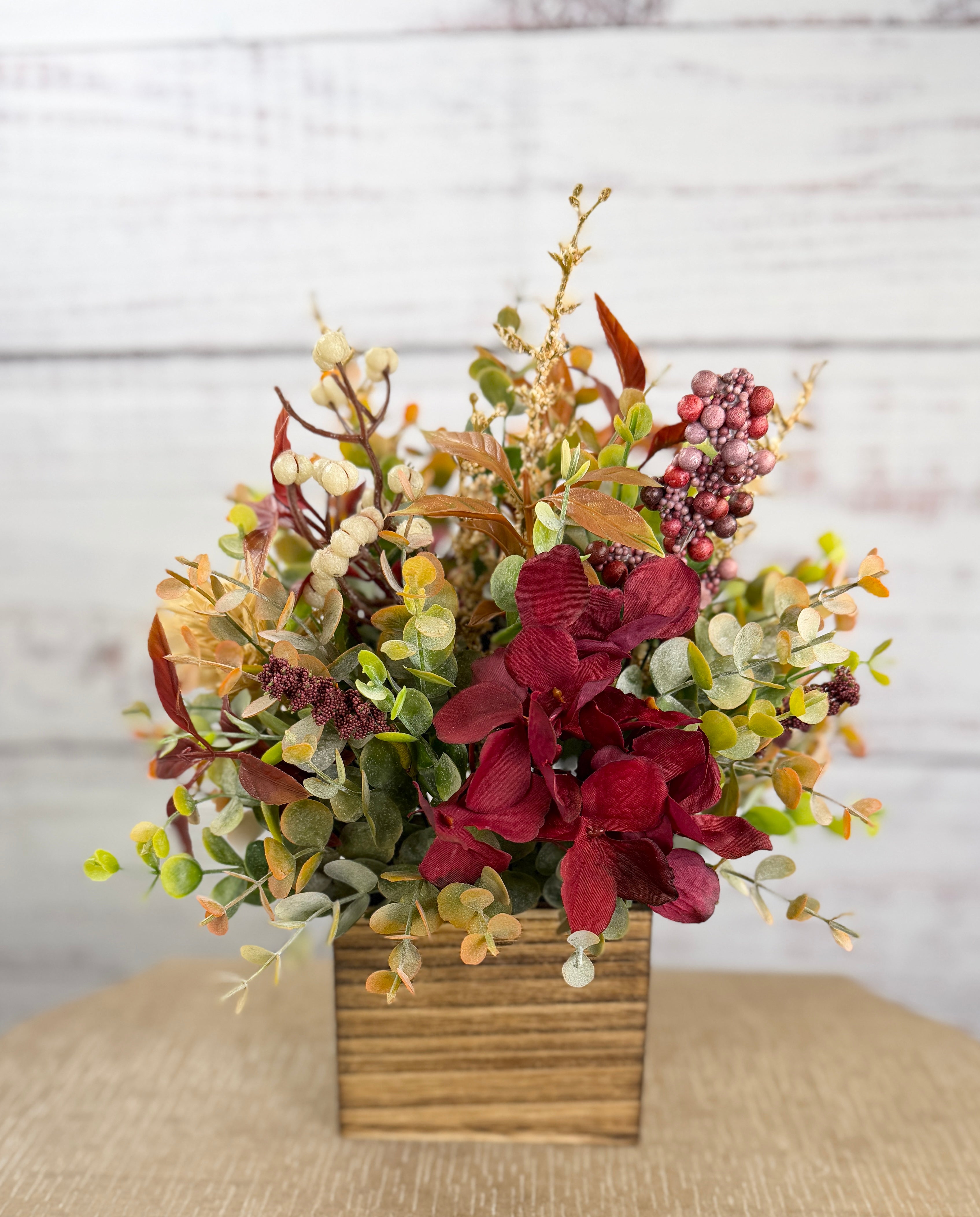 Autumn Merlot - Burgundy Fall Floral Arrangement