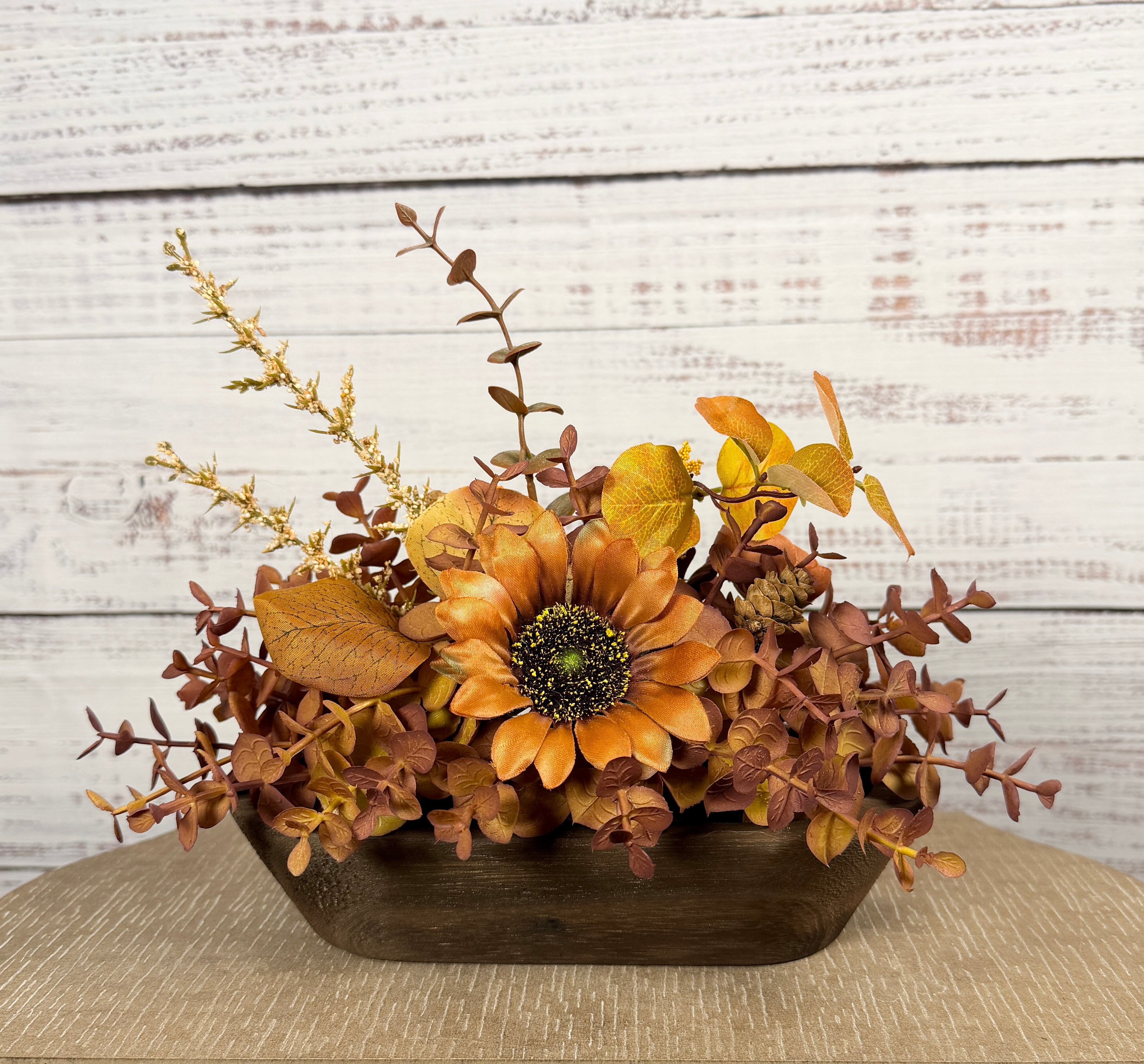 Amber Harvest – Petite Fall Dough Bowl Arrangement