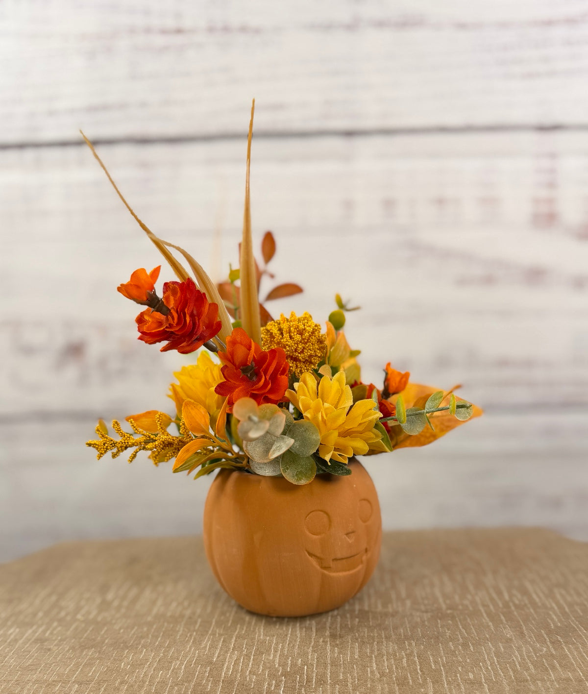 Pumpkin Sunshine – Fall Pumpkin Floral Arrangement
