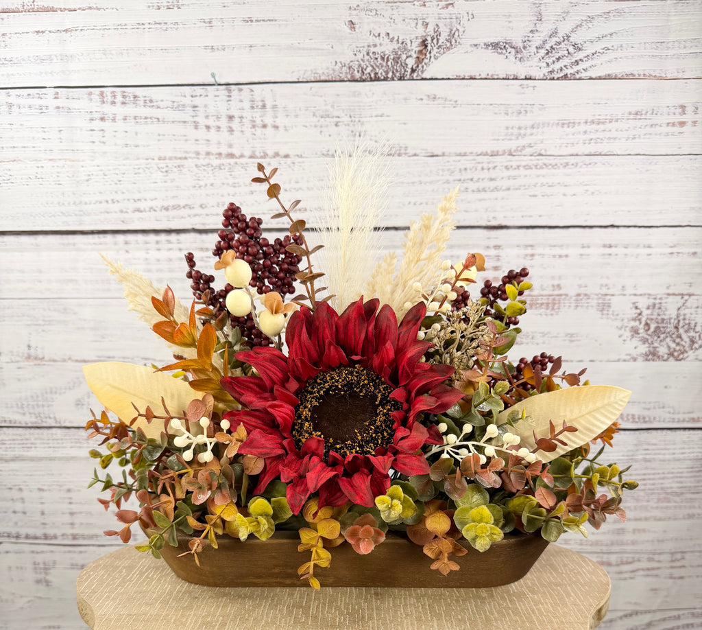 Burgundy Fields Fall Floral Arrangement