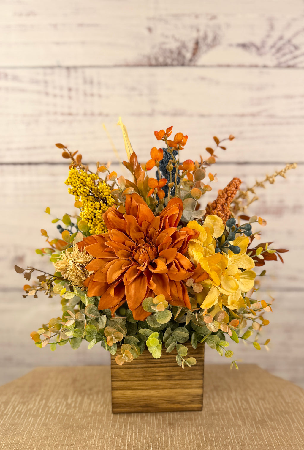 Amber Bloom Fall Floral Arrangement