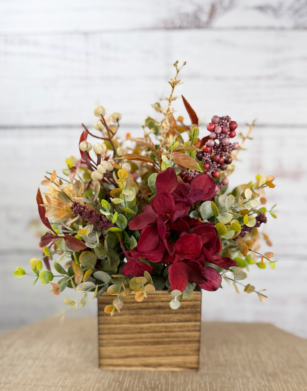 Autumn Merlot - Burgundy Fall Floral Arrangement