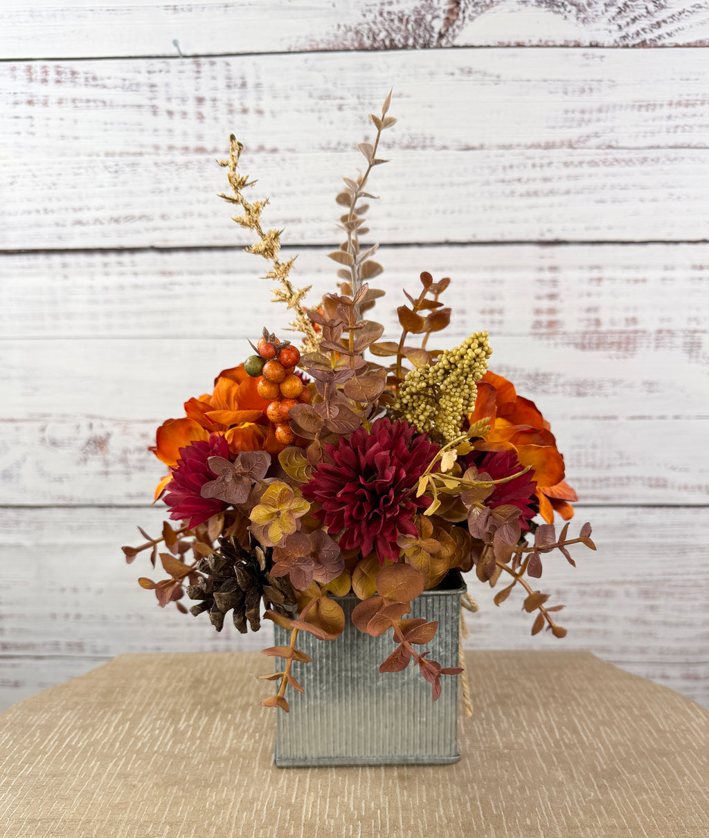 Cider & Crimson Fall Floral Arrangement