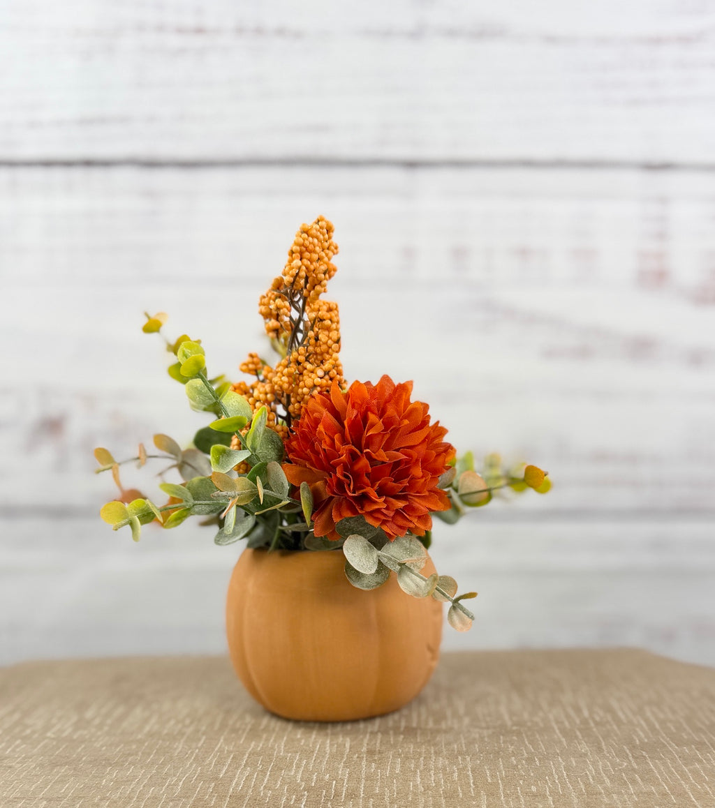 Little Jack Harvest – Fall Pumpkin Floral Arrangement