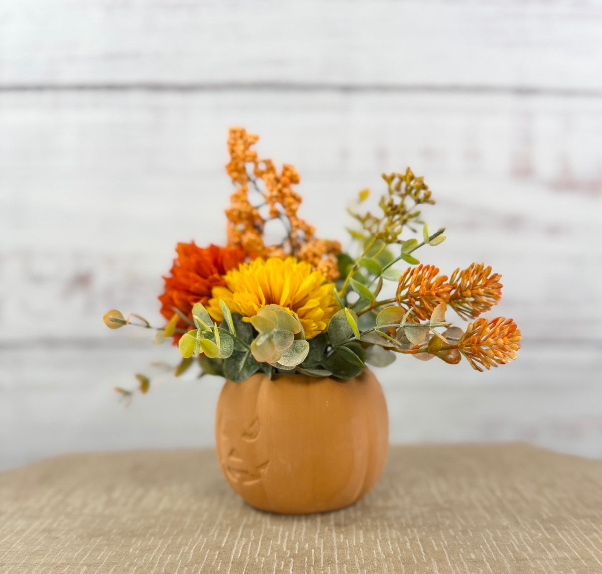 Little Jack Harvest – Fall Pumpkin Floral Arrangement