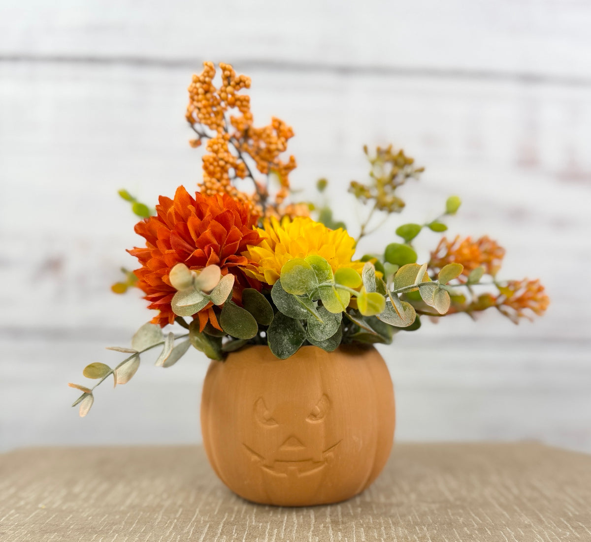Little Jack Harvest – Fall Pumpkin Floral Arrangement