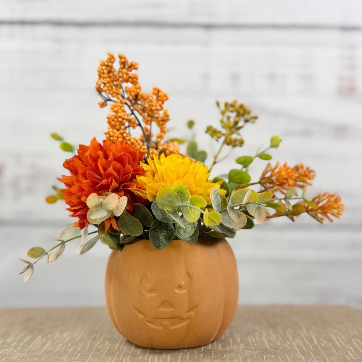 Little Jack Harvest – Fall Pumpkin Floral Arrangement
