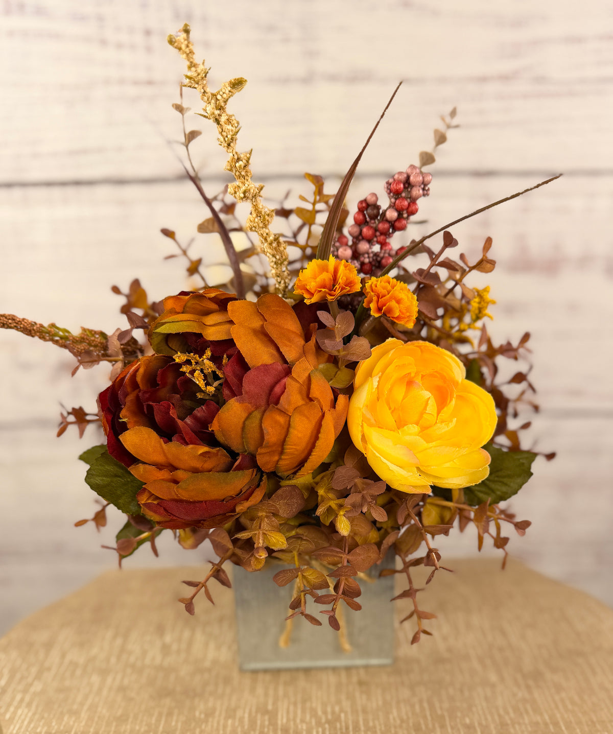 Honey & Rust Fall Floral Arrangement