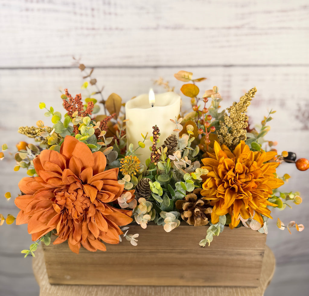 Autumn Hearthlight Fall Candle Centerpiece
