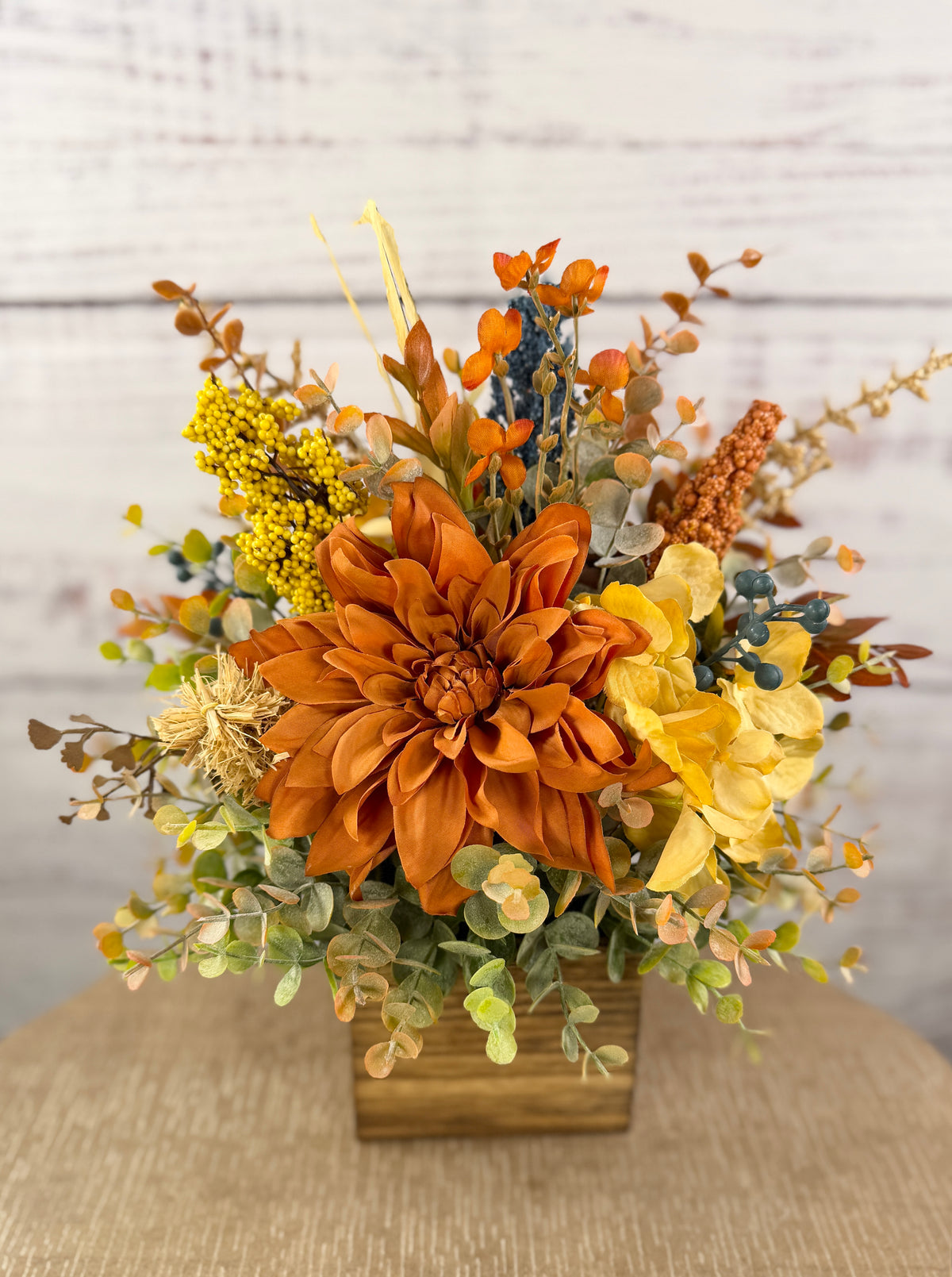 Amber Bloom Fall Floral Arrangement