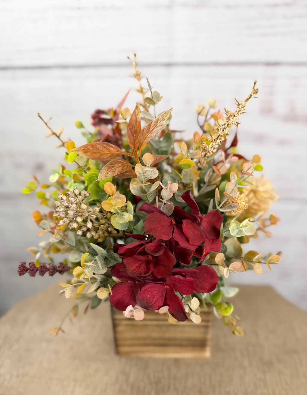 Autumn Merlot - Burgundy Fall Floral Arrangement