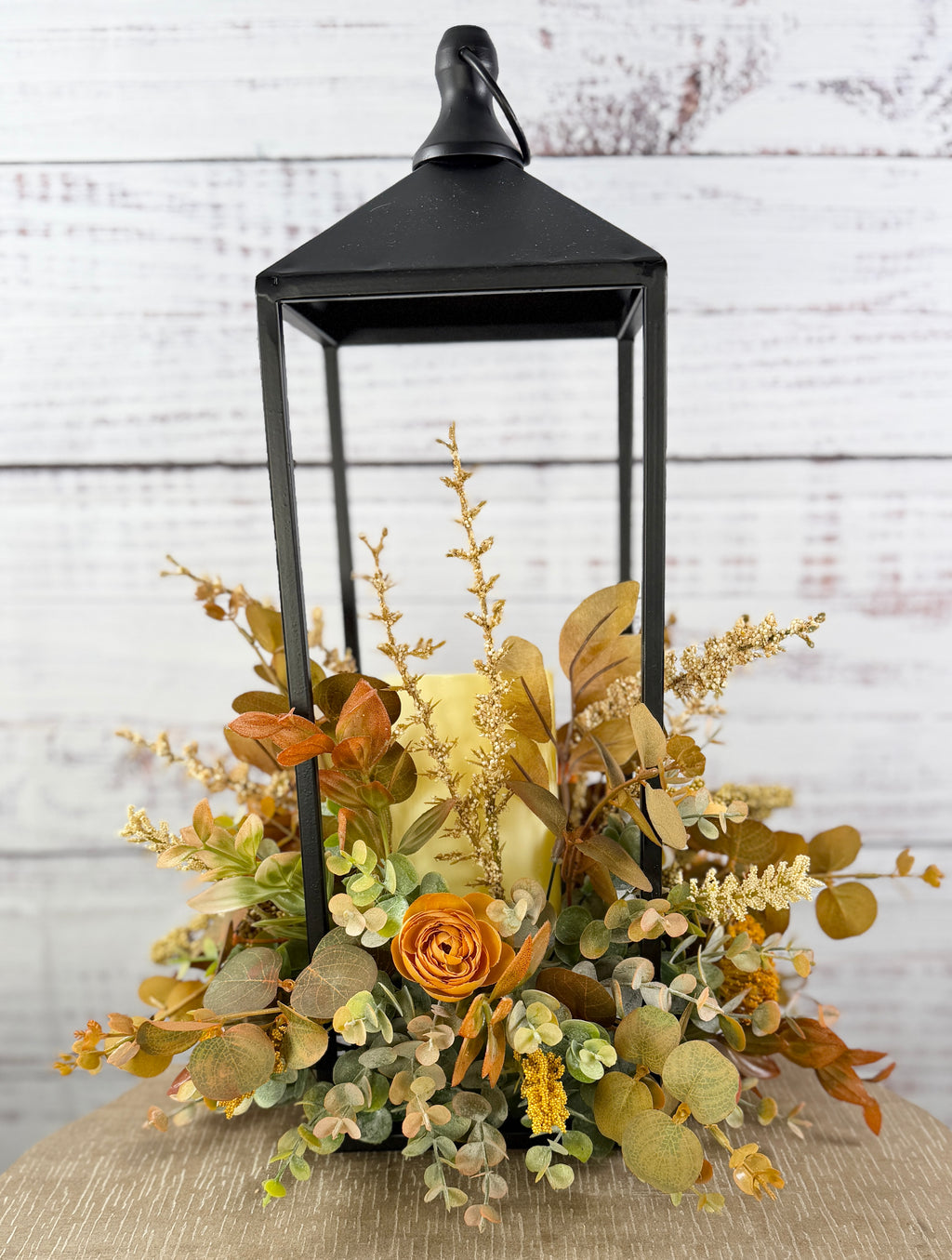 Autumn Glow Lantern Floral Arrangement – 2N