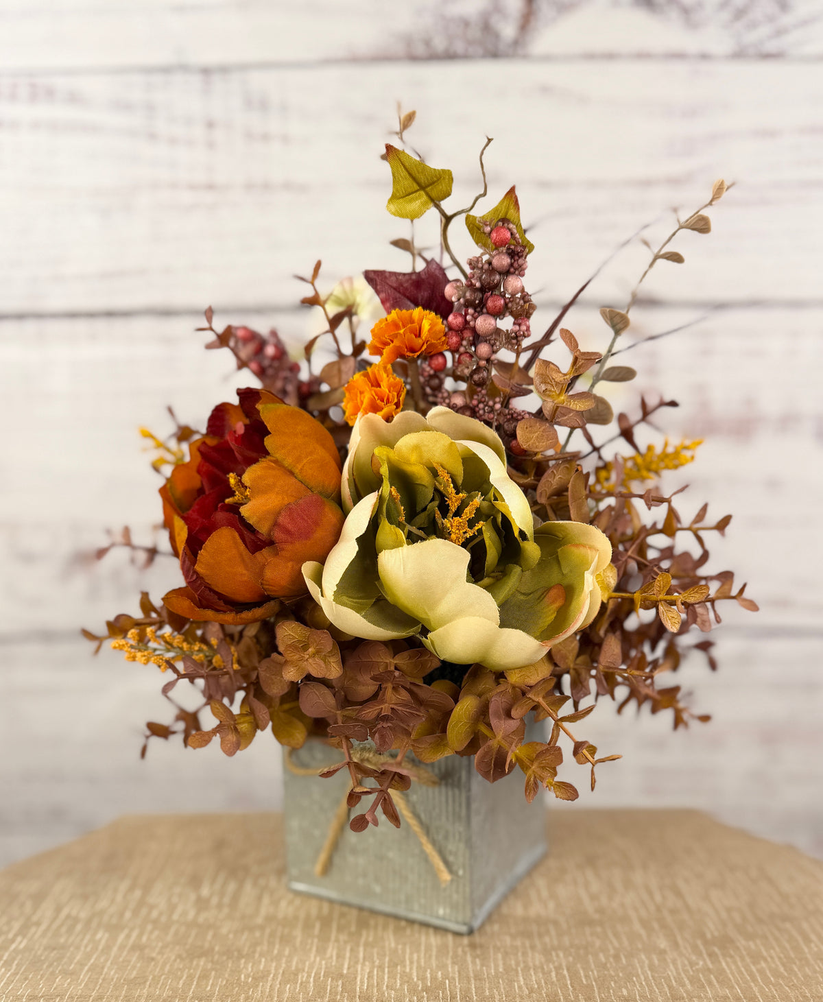 Copper & Sage Fall Floral Arrangement