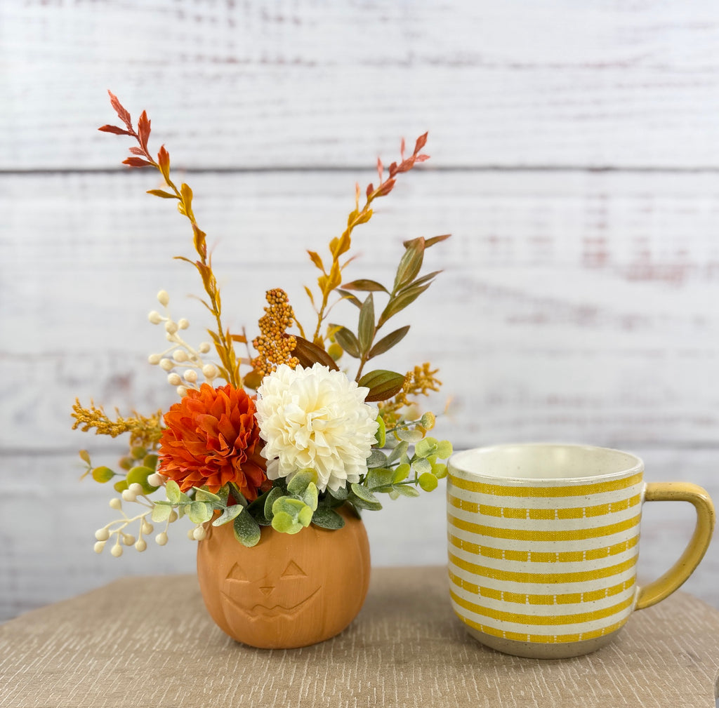 October Jack – Fall Jack O’ Lantern Floral Arrangement